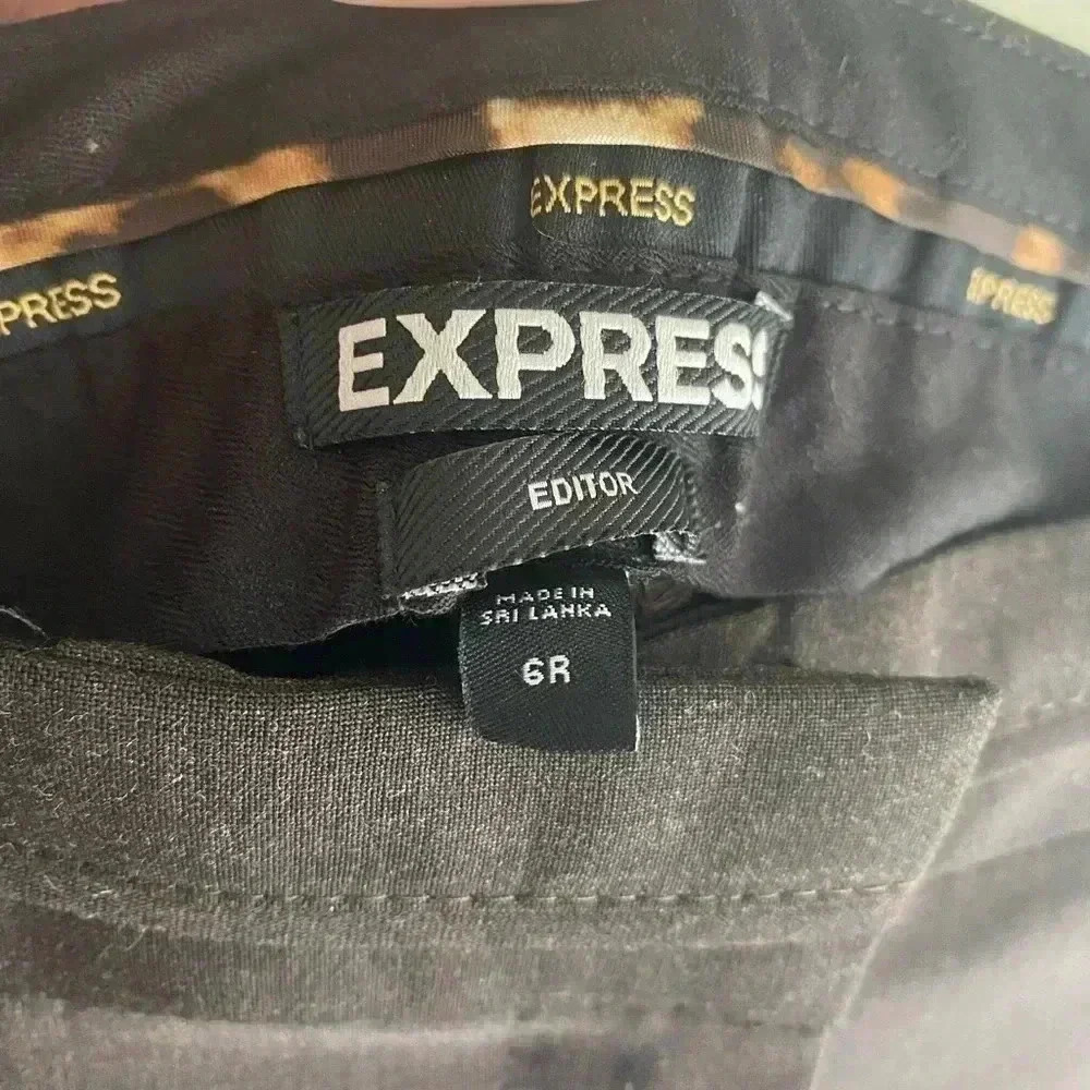 NWT Express Editor Pants Low Rise Flare Leg Bootcut Brown Trousers Size 6 Y2K - Picture 5 of 11